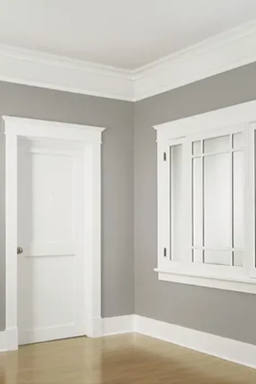 Baseboards and crown molding